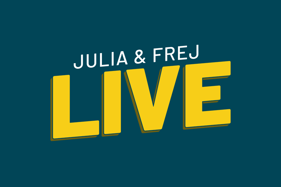 Grafik med texten Julia och Frej Live