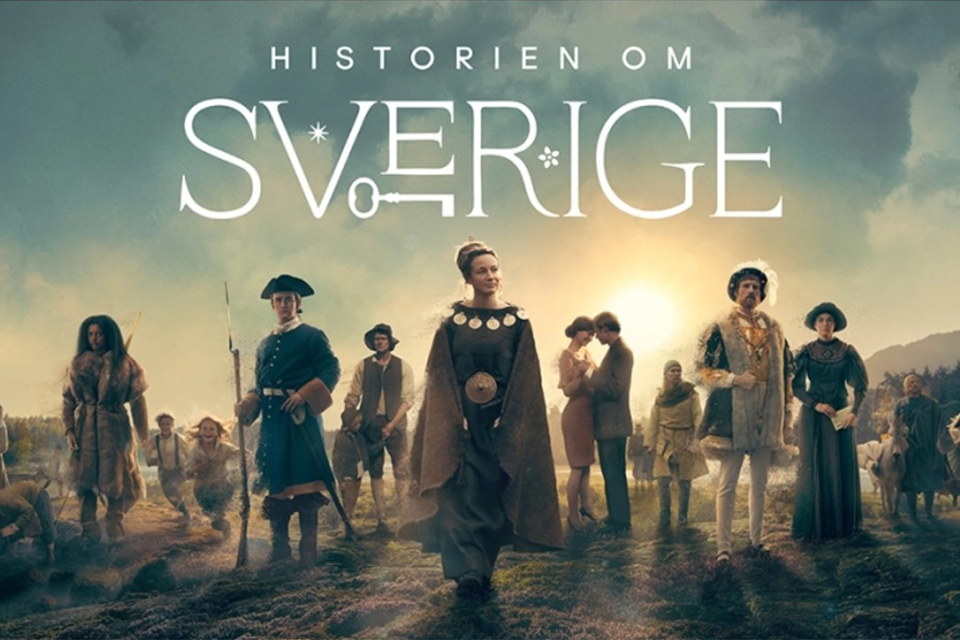 Bild och grafik med medverkande personer och karaktärer från SVTs Sveriges Historia.